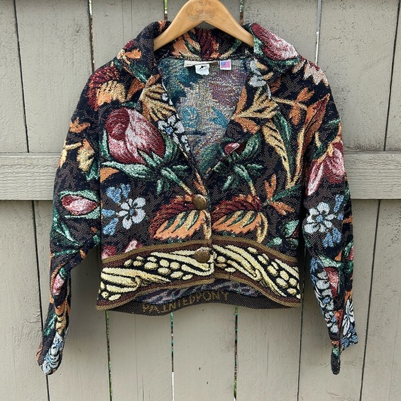 Painted Pony Jackets & Blazers - Painted Pony Vintage Tapestry Jacket Bohemian Boho Western Cottagecore Floral S